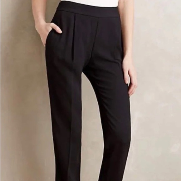 The Essential Taper By Anthropologie Women’s Size 12 Pleated Teal Pants - Picture 1 of 9